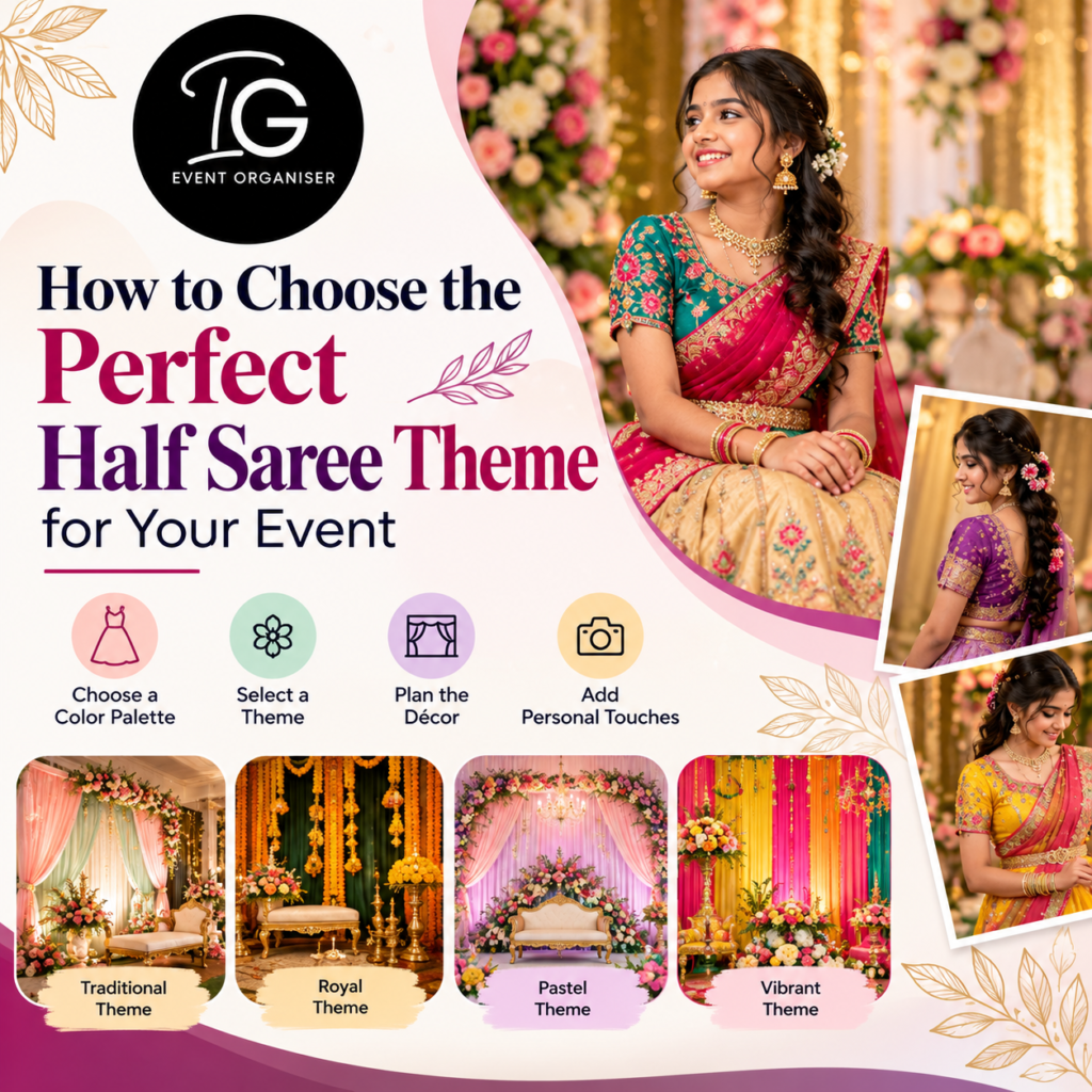 Best half saree theme decoration in vizag