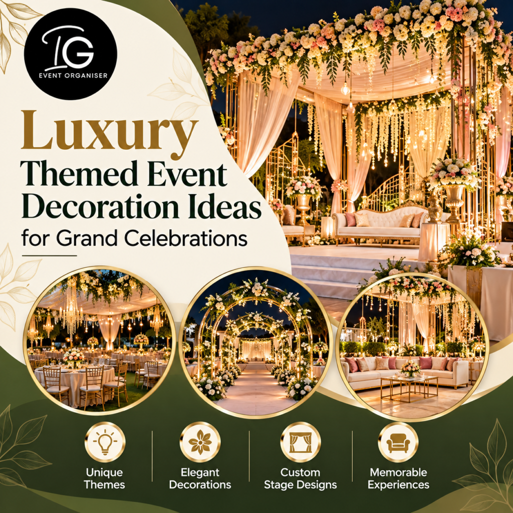 Luxury themed event decoration ides